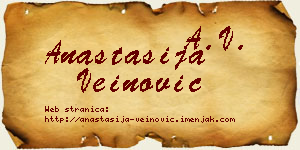 Anastasija Veinović vizit kartica